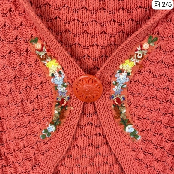 Free People Crochet Floral Embroidered Bell Sleeve Cardigan Sweater


Size L - Picture 2 of 5